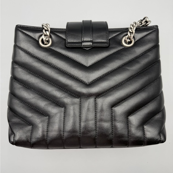 Yves Saint Laurent Black Quilted Leather Shoulder Bag with Silver Hardware - Picture 10 of 13